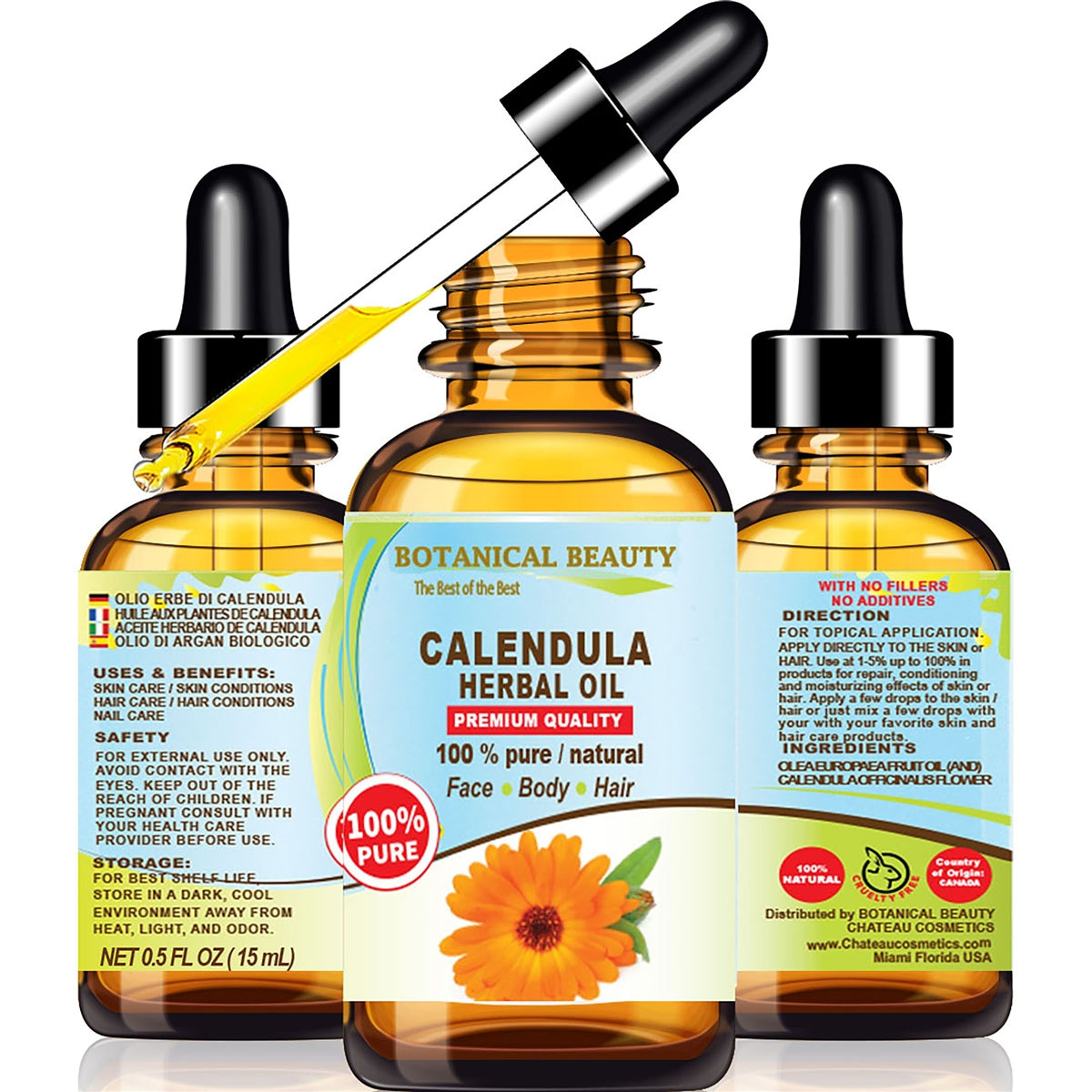 Aceite de caléndula a base de hierbas