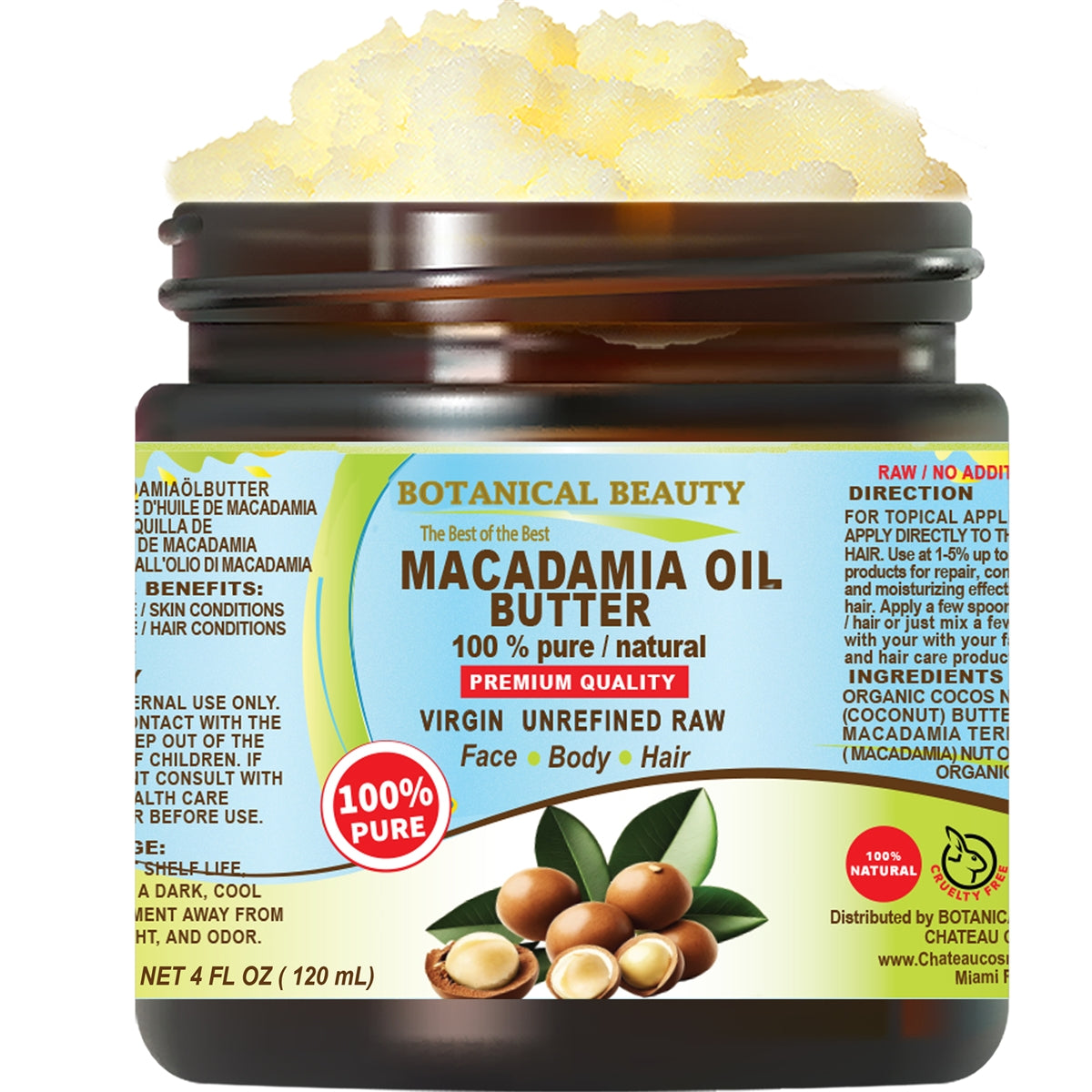 Mantequilla de aceite de macadamia
