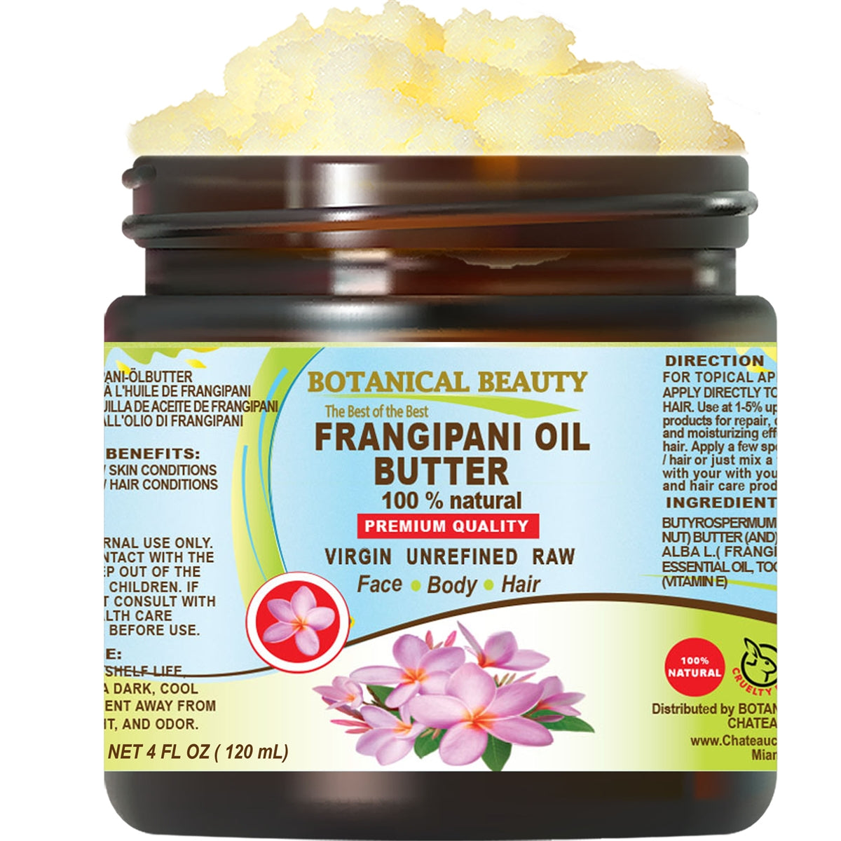 Mantequilla de aceite de frangipani