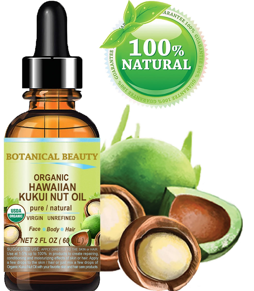 Aceite de nuez de Kukui hawaiano orgánico