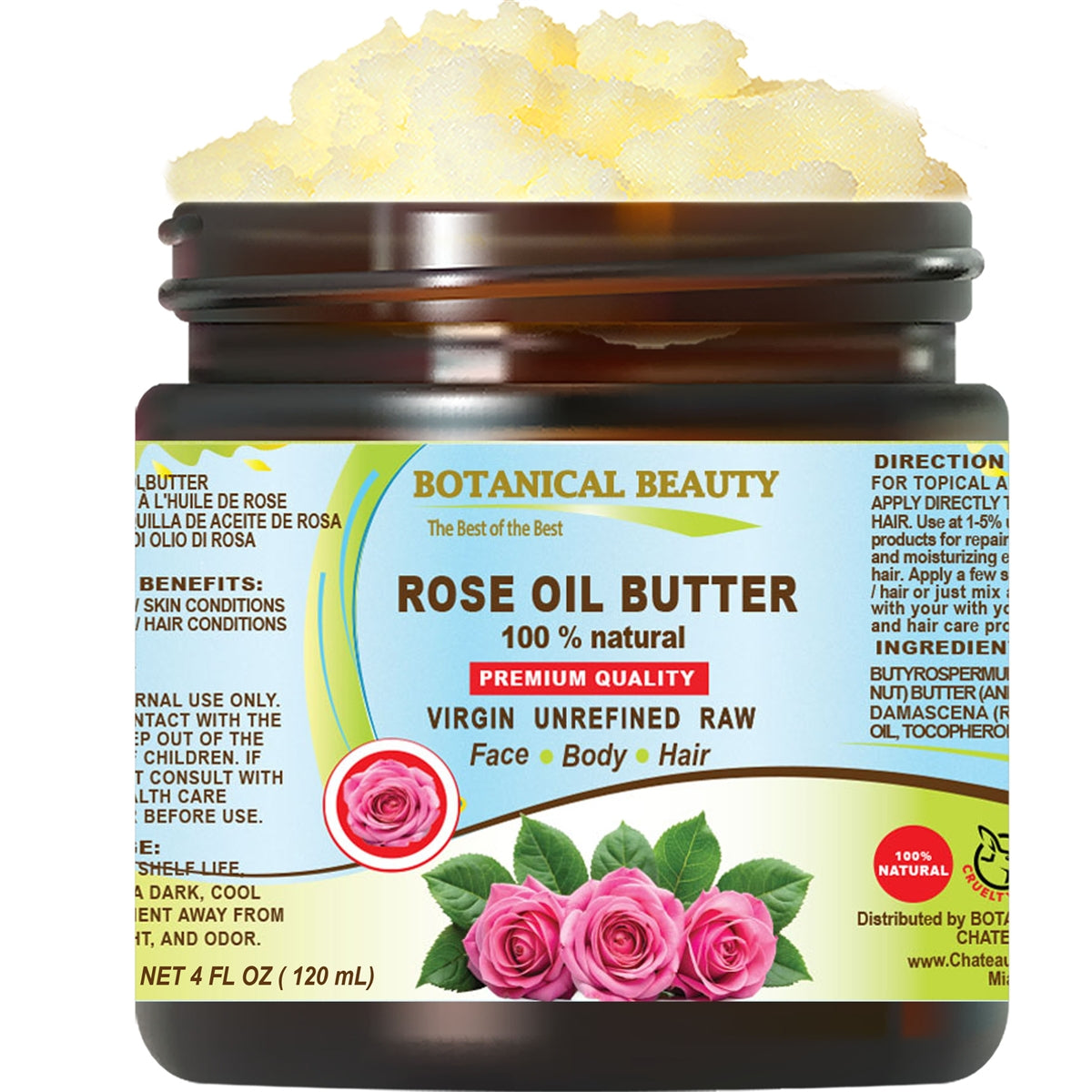 Mantequilla de aceite de rosa