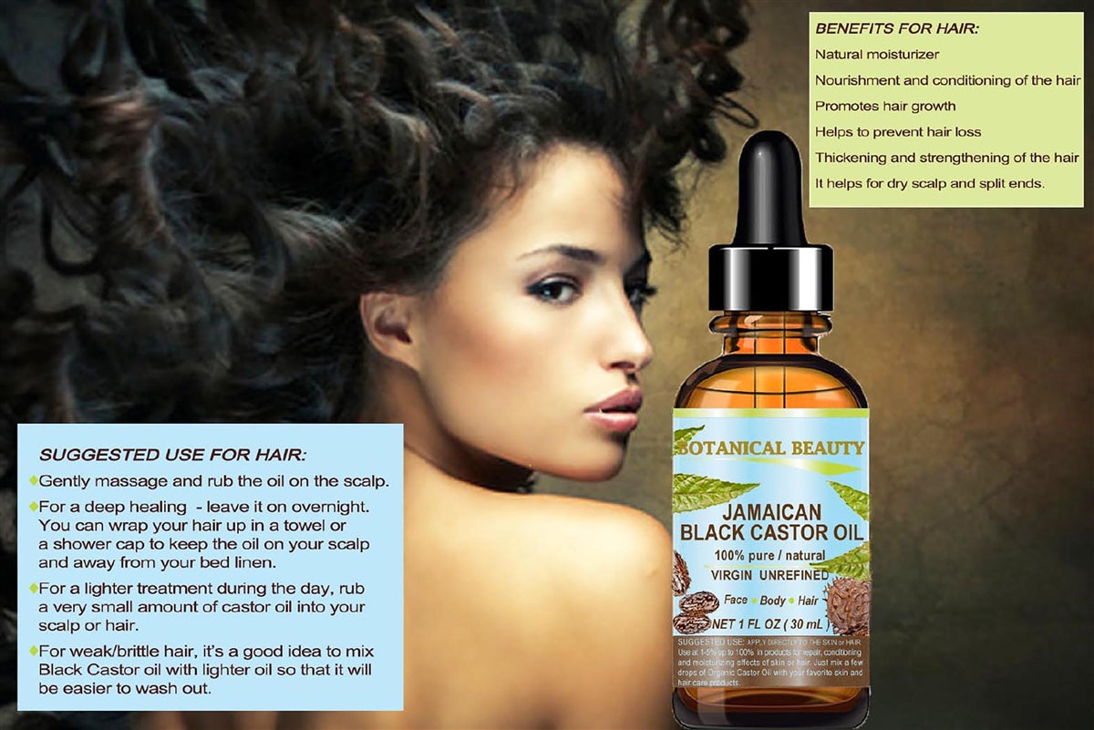 Aceite de ricino negro de Jamaica