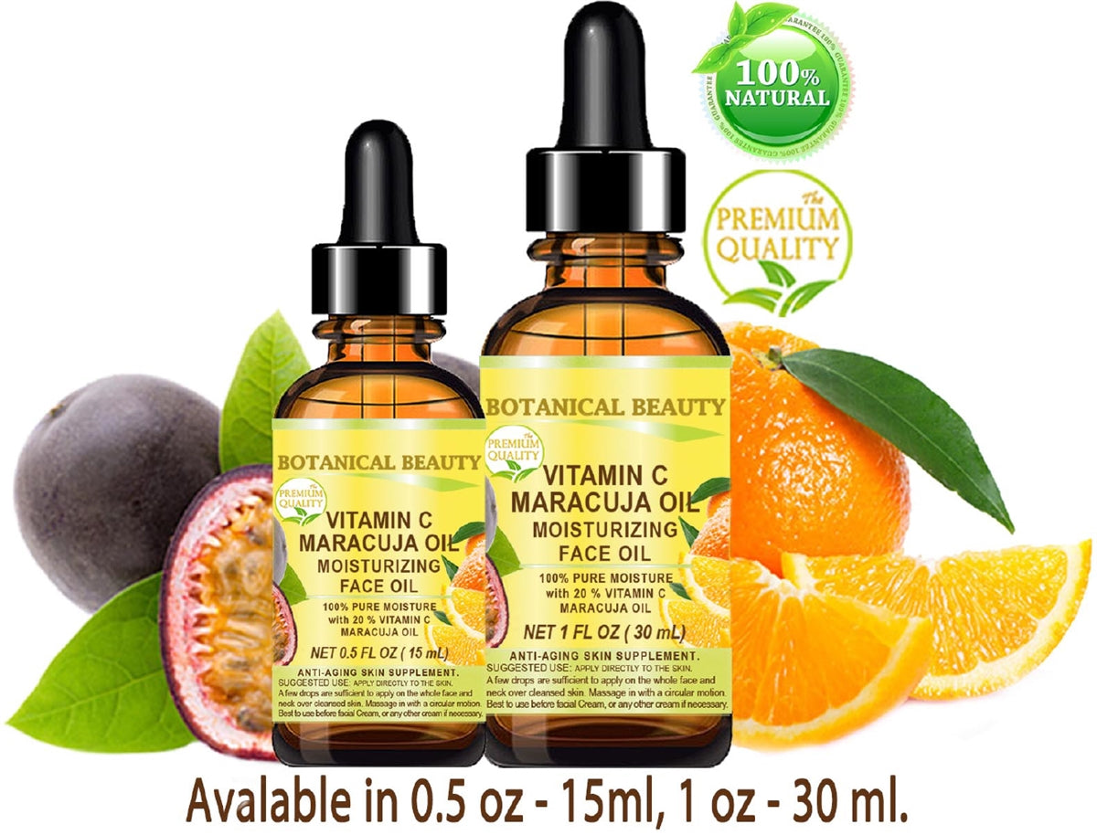 Aceite facial de maracuyá con vitamina C