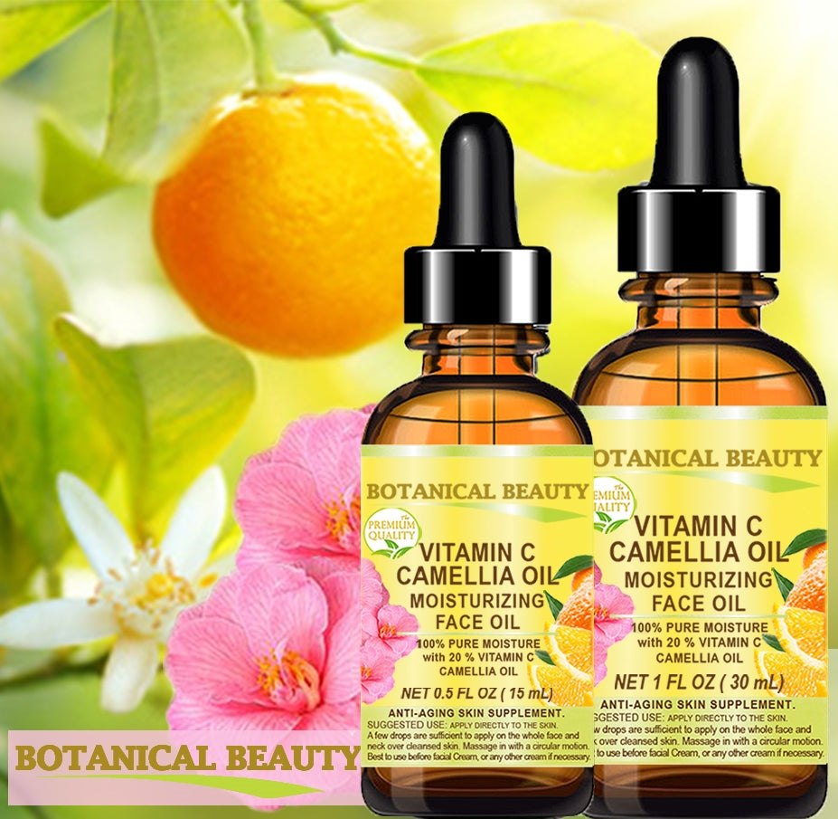 Aceite facial de camelia con vitamina C