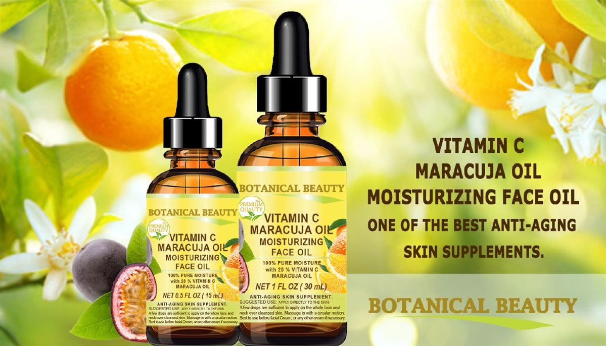 Aceite facial de maracuyá con vitamina C