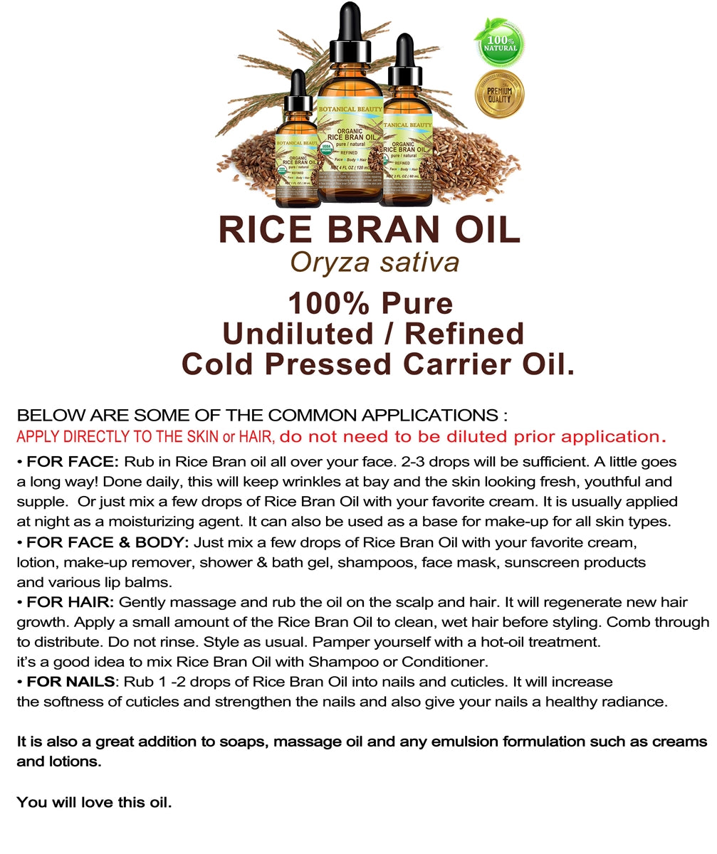 Aceite de salvado de arroz orgánico