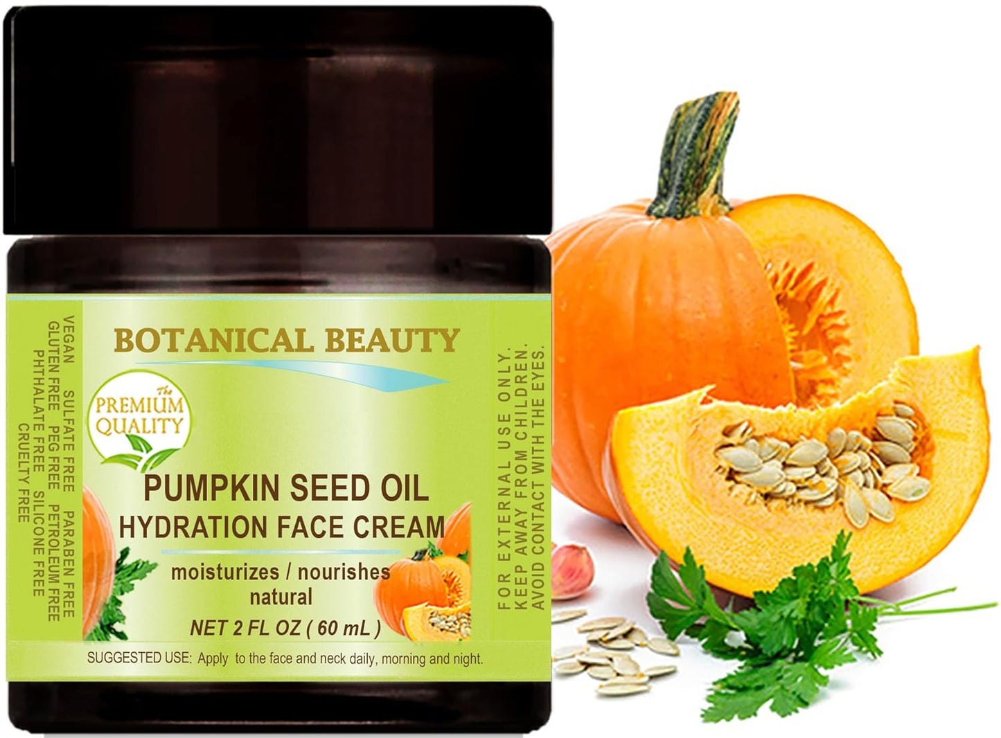 Crema hidratante facial con semillas de calabaza