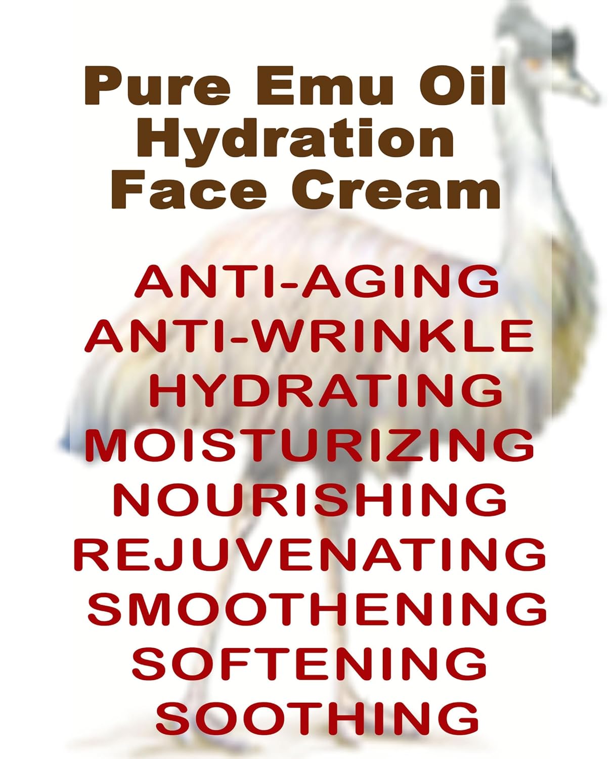 Crema hidratante facial con aceite de emú