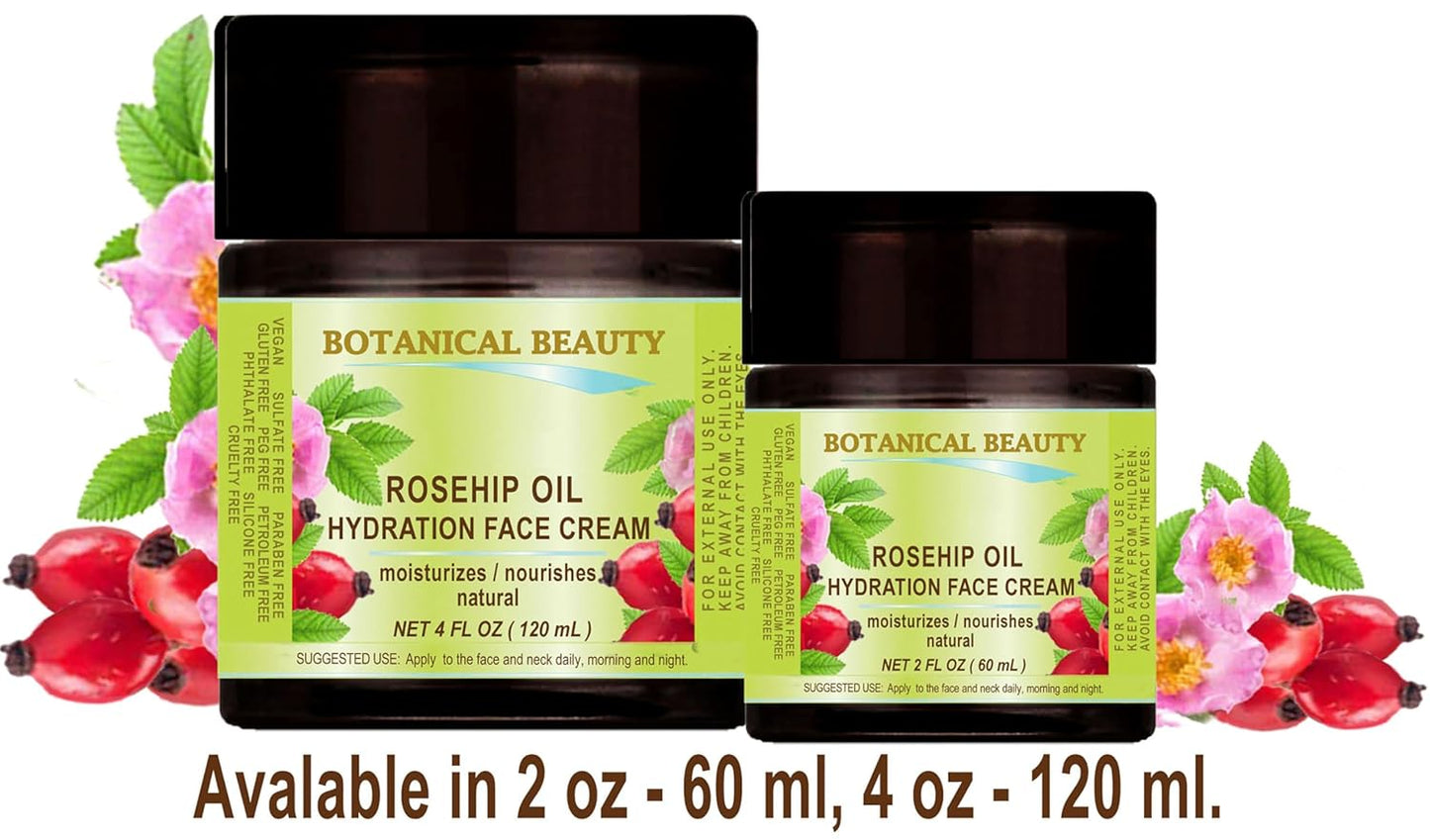 Crema hidratante facial con aceite de rosa mosqueta