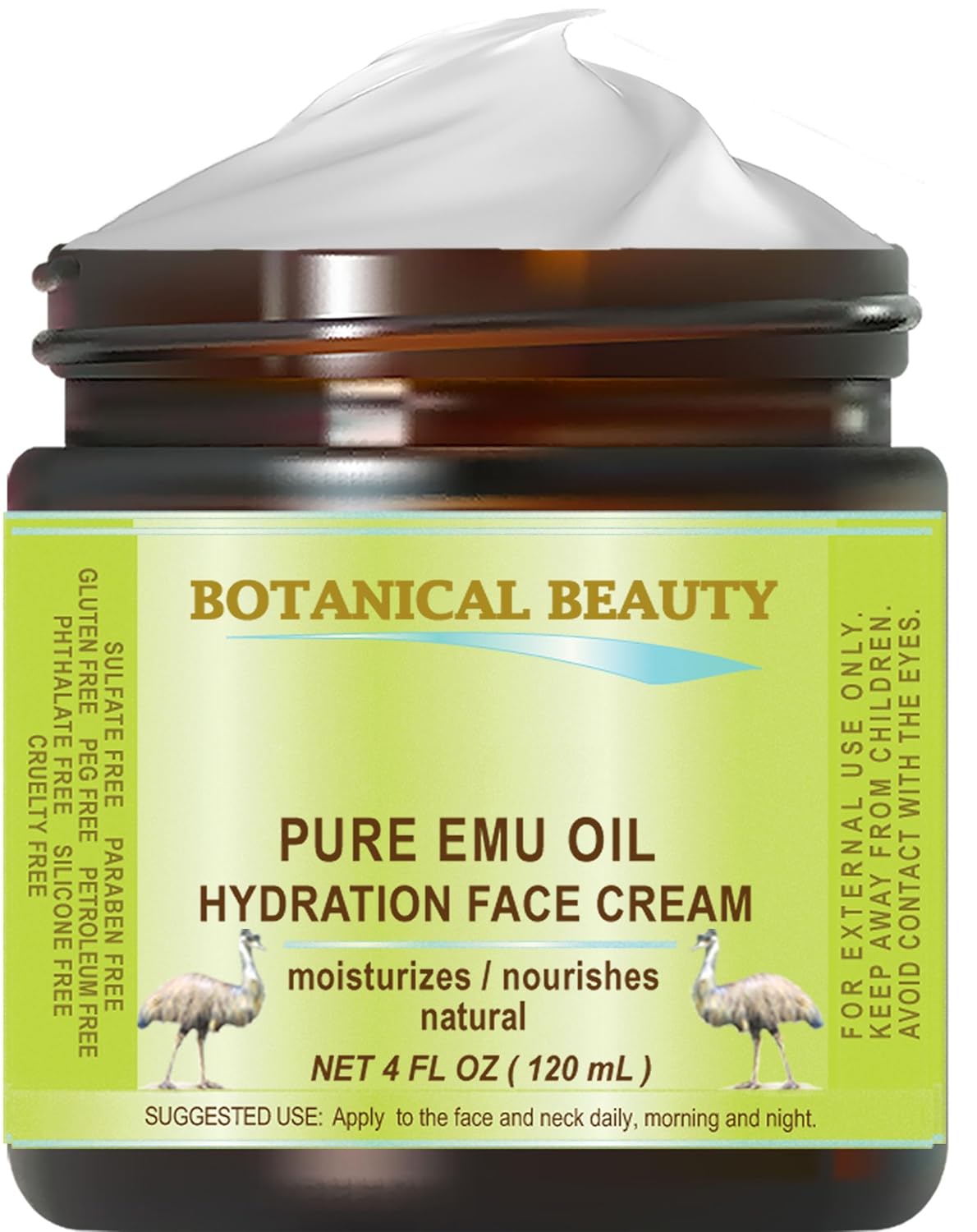 Crema hidratante facial con aceite de emú