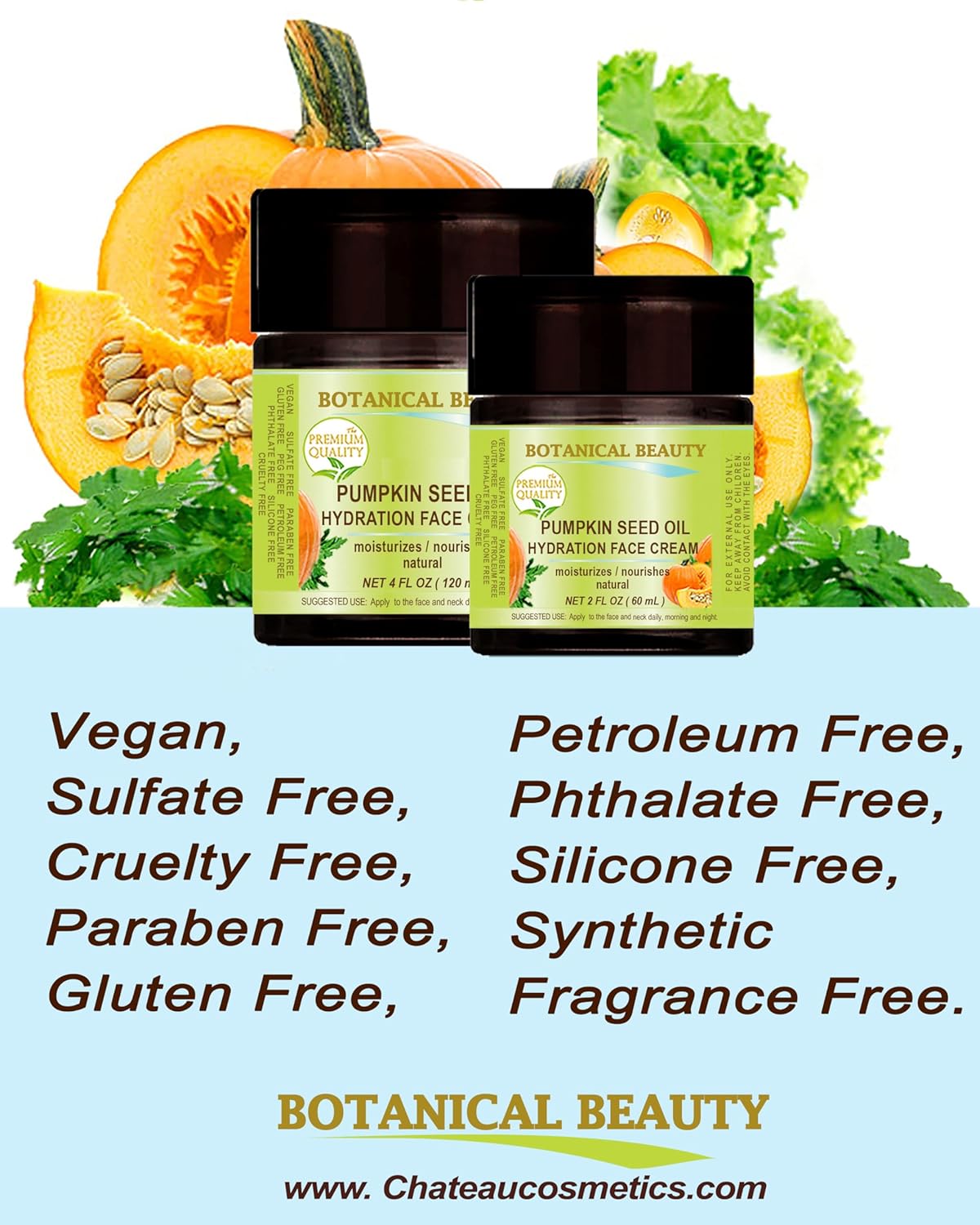 Crema hidratante facial con semillas de calabaza