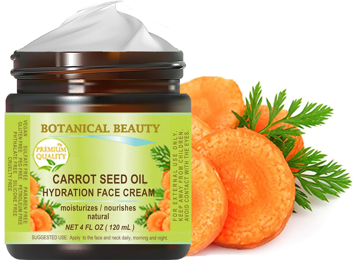 Crema hidratante facial con semillas de zanahoria
