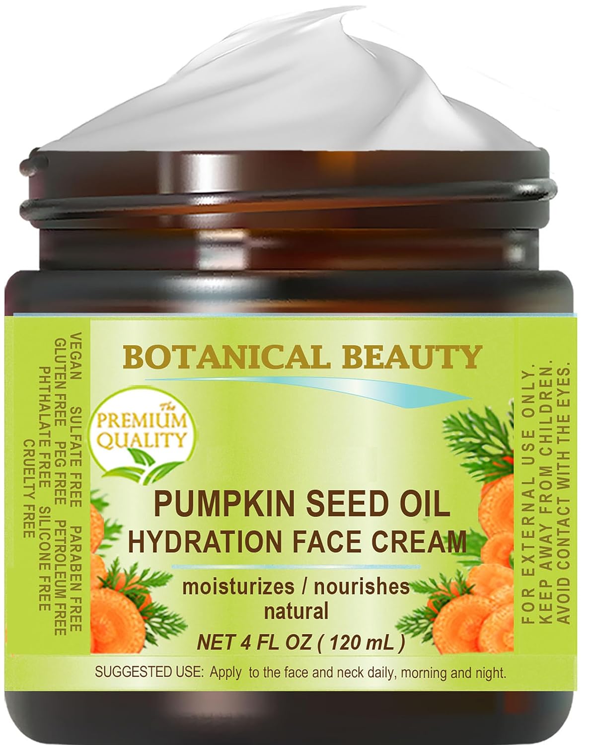 Crema hidratante facial con semillas de calabaza