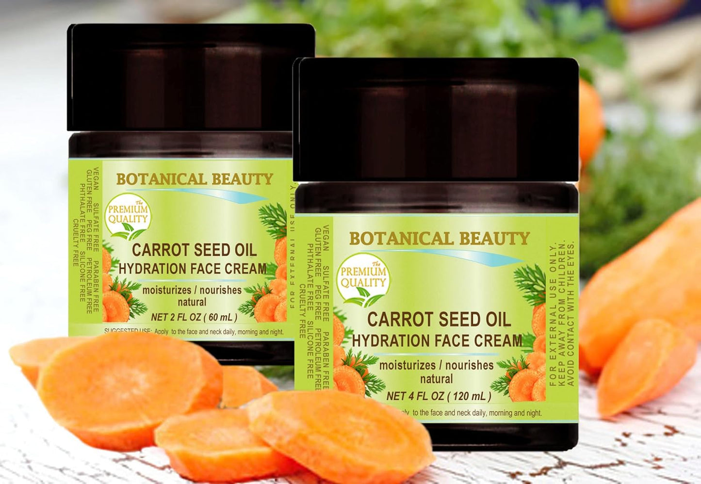 Crema hidratante facial con semillas de zanahoria