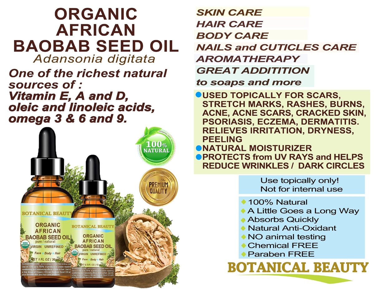 Aceite de semilla de baobab africano orgánico