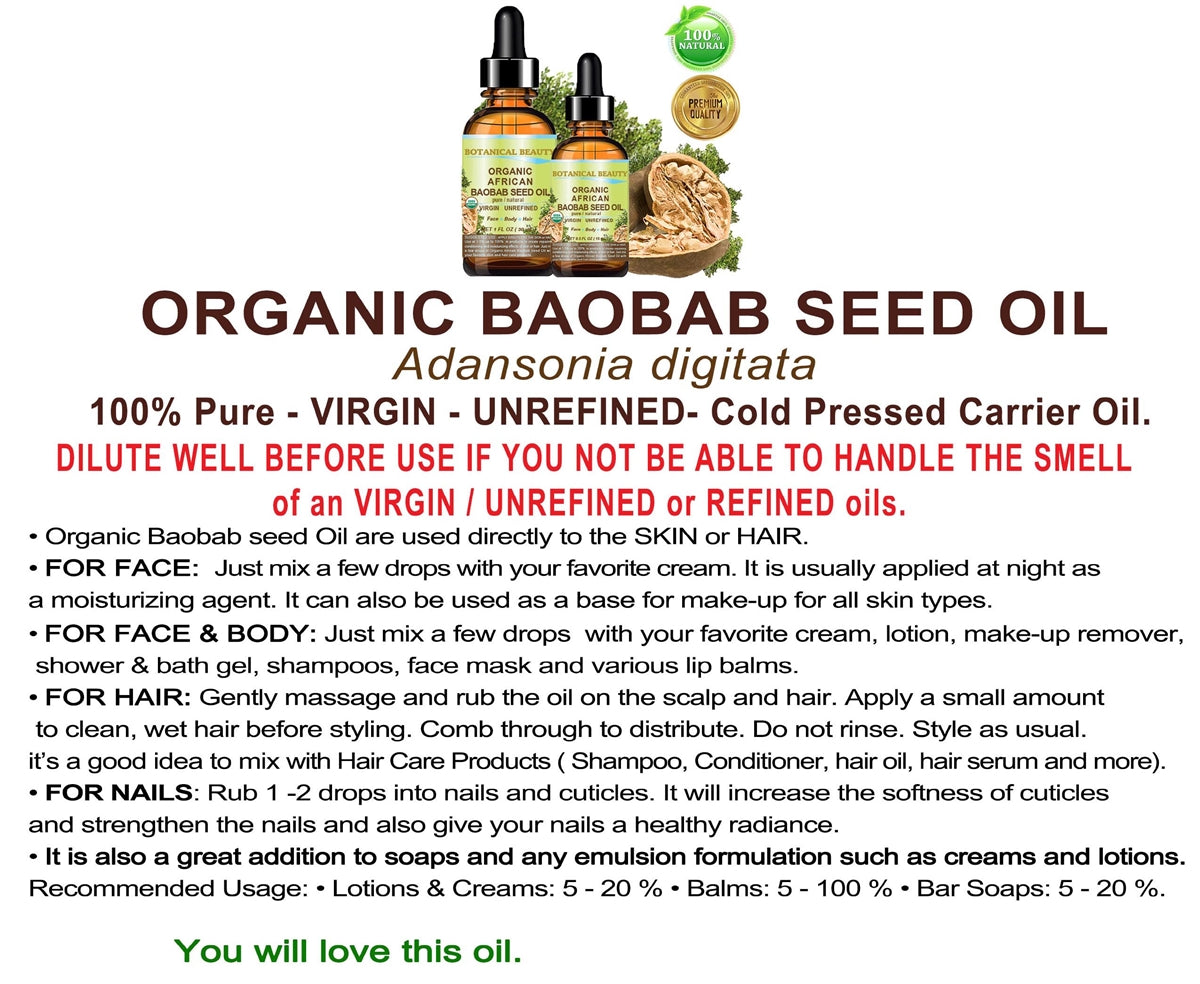 Aceite de semilla de baobab africano orgánico