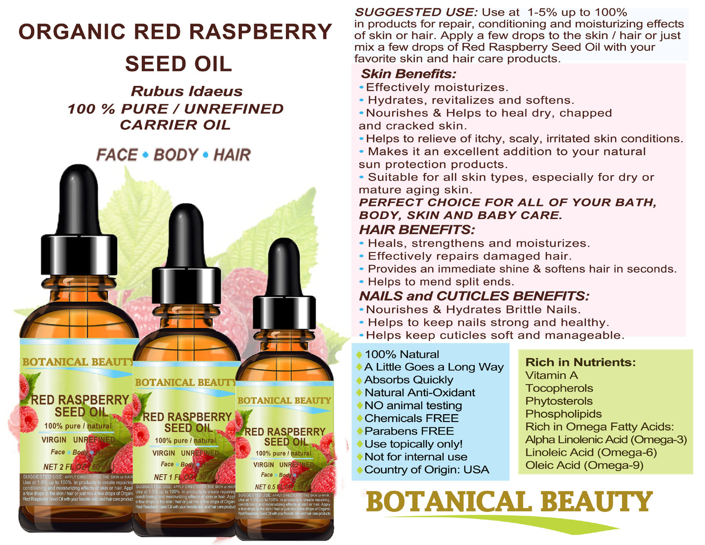 Organic Red Raspberry Seed Oil