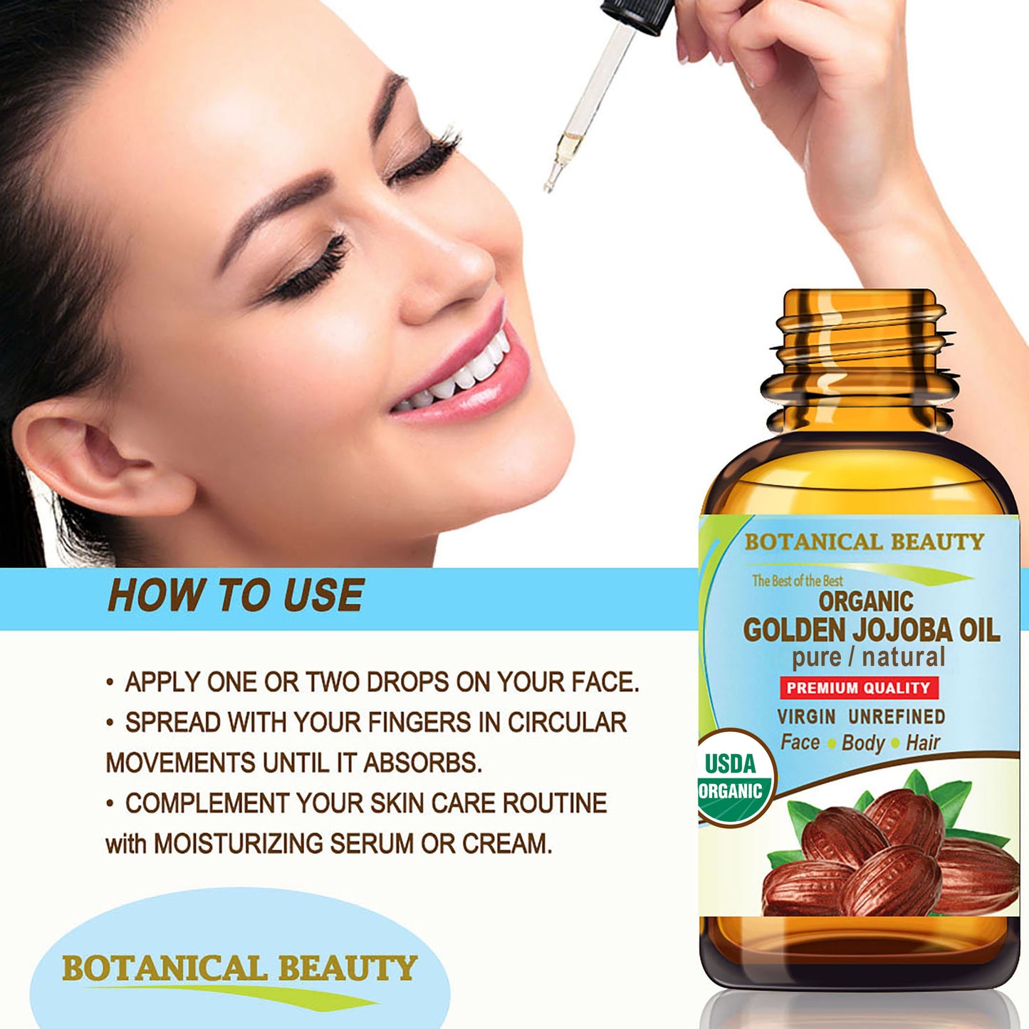 Aceite de jojoba dorado orgánico