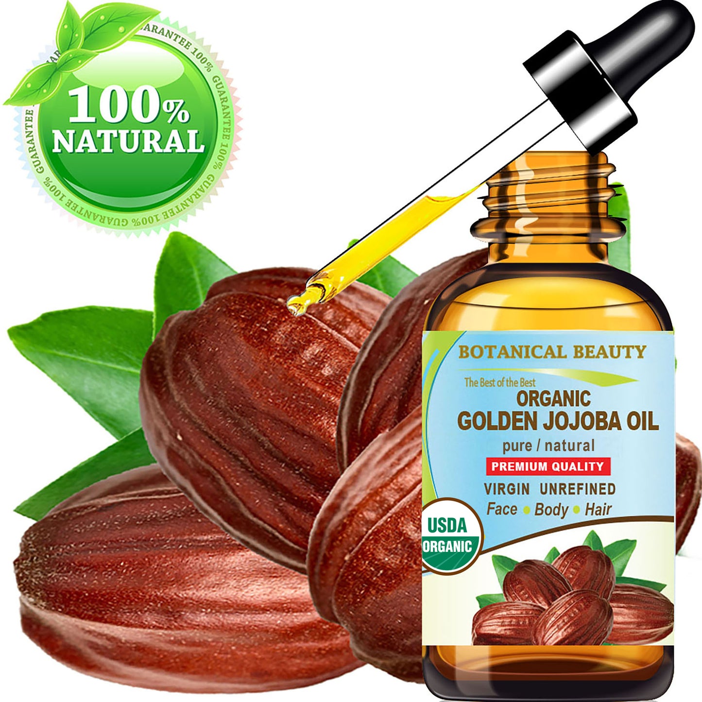 Aceite de jojoba dorado orgánico