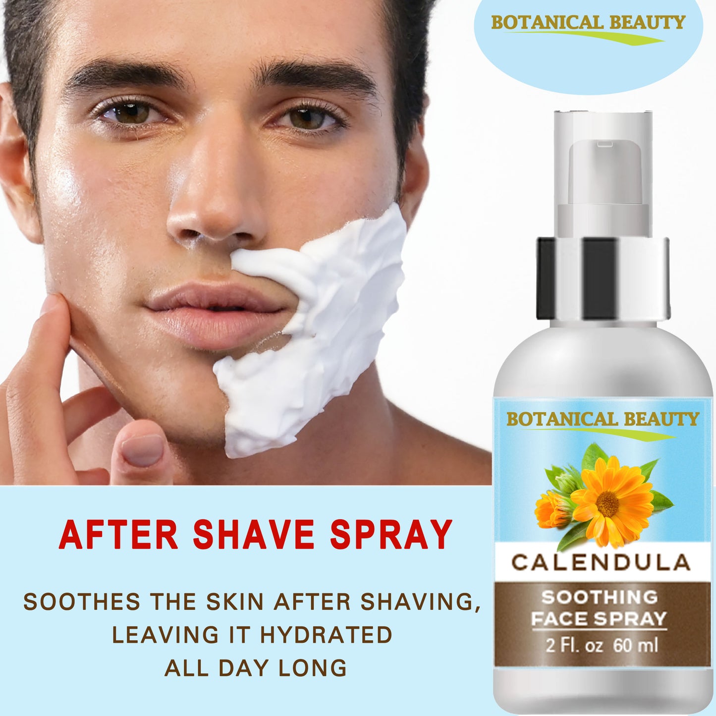 Spray facial calmante de caléndula