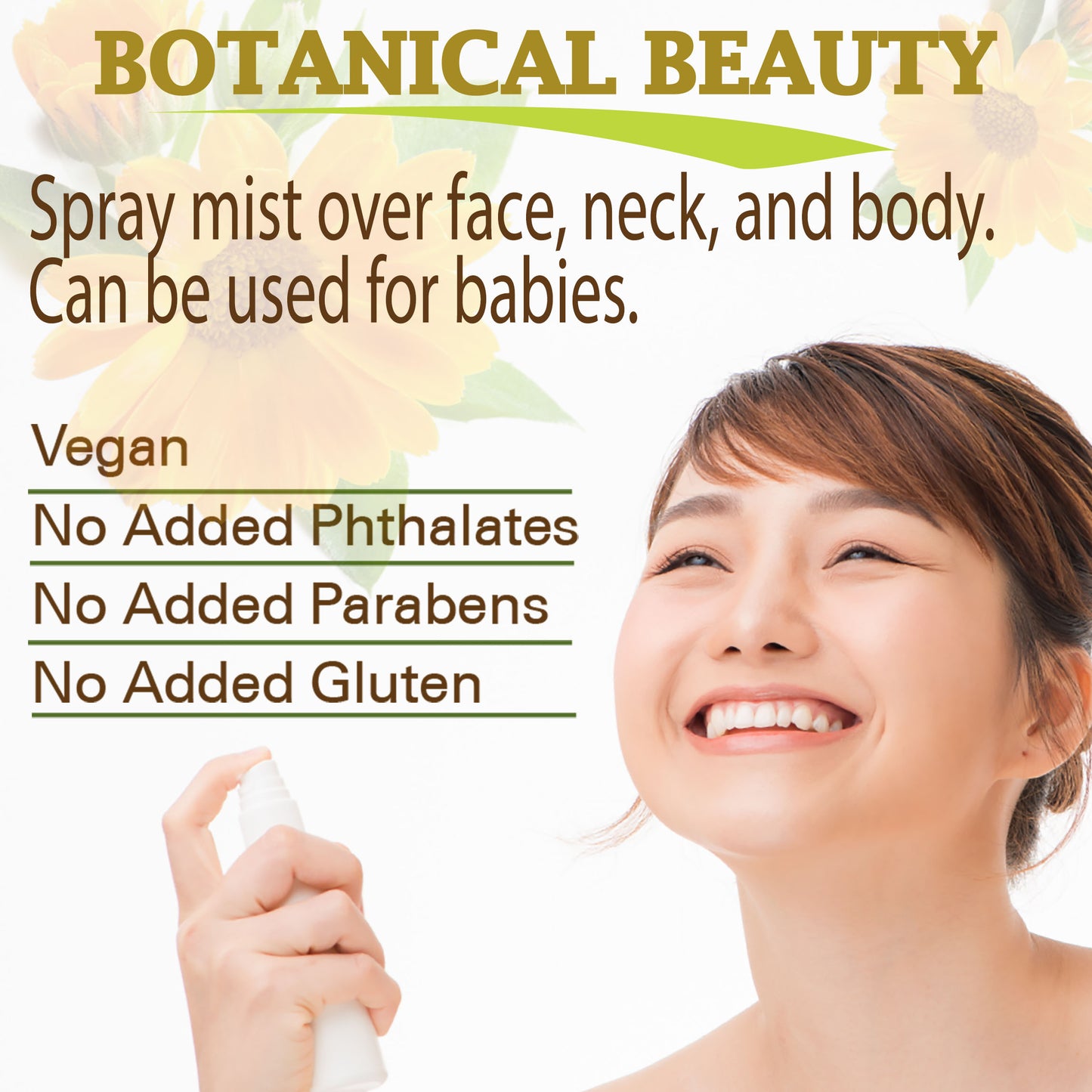 Spray facial calmante de caléndula