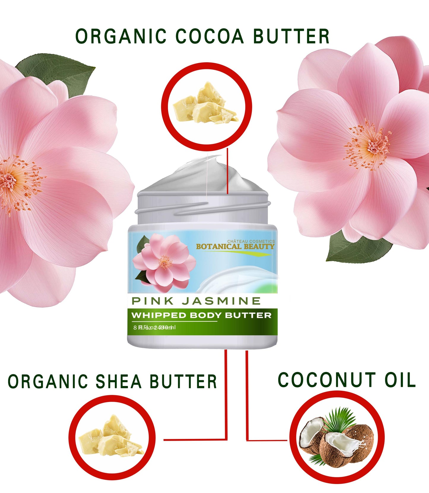 Pink Jasmine Whipped Body Butter