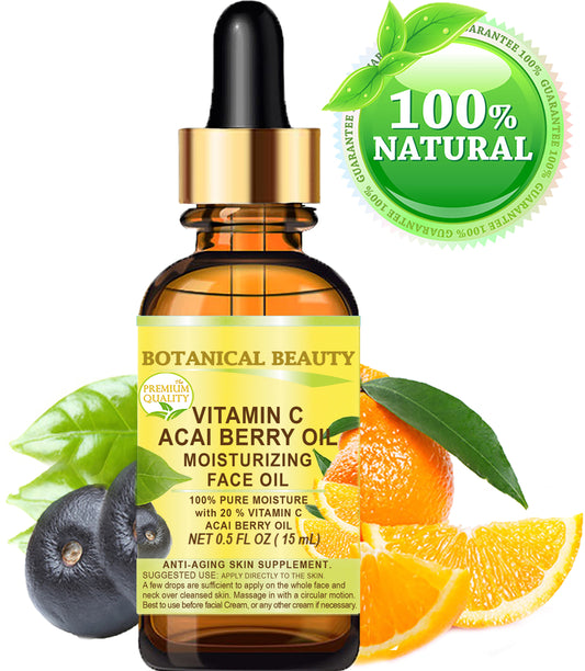 Aceite facial con vitamina C y bayas de acai