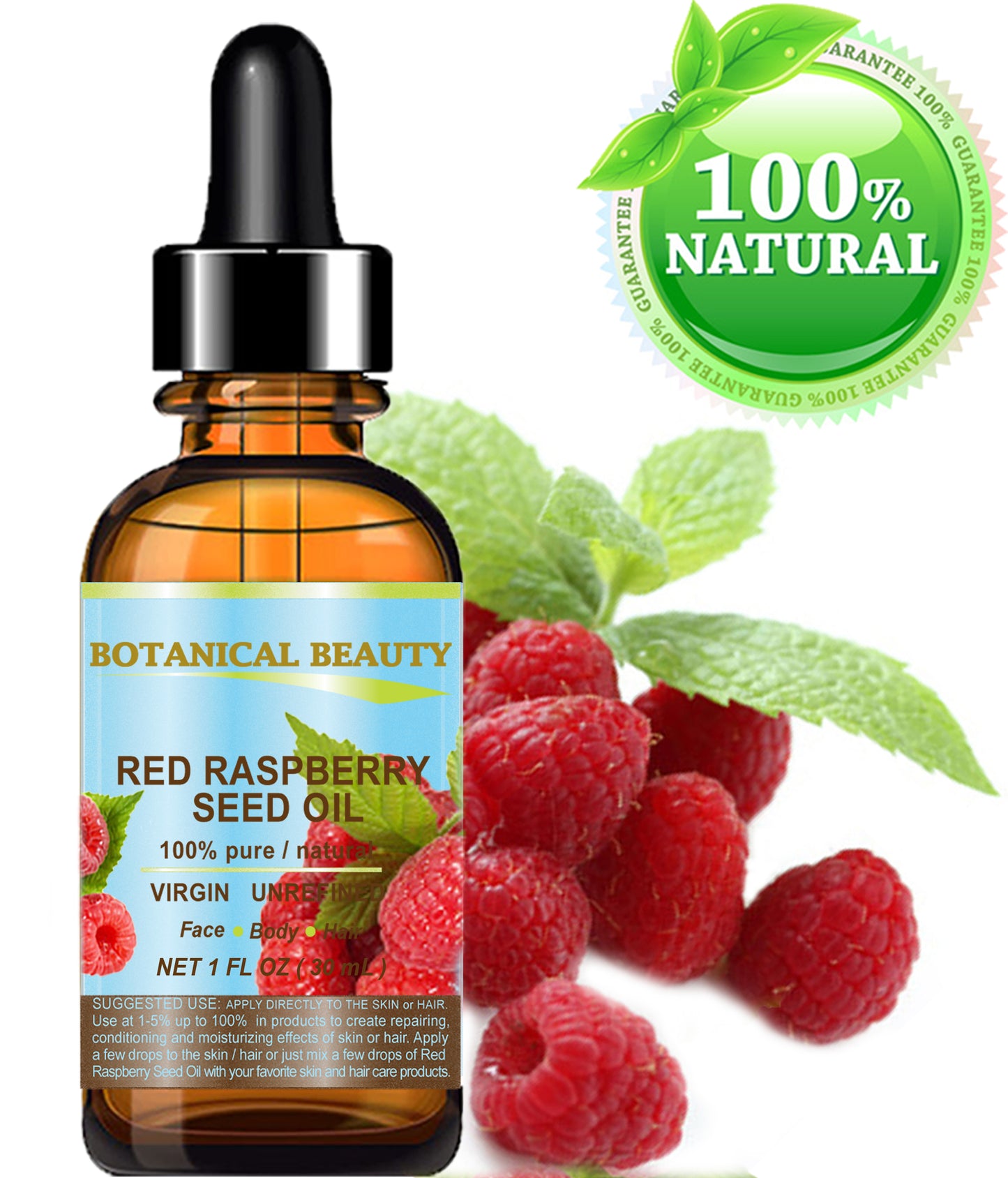 Aceite de semilla de frambuesa roja