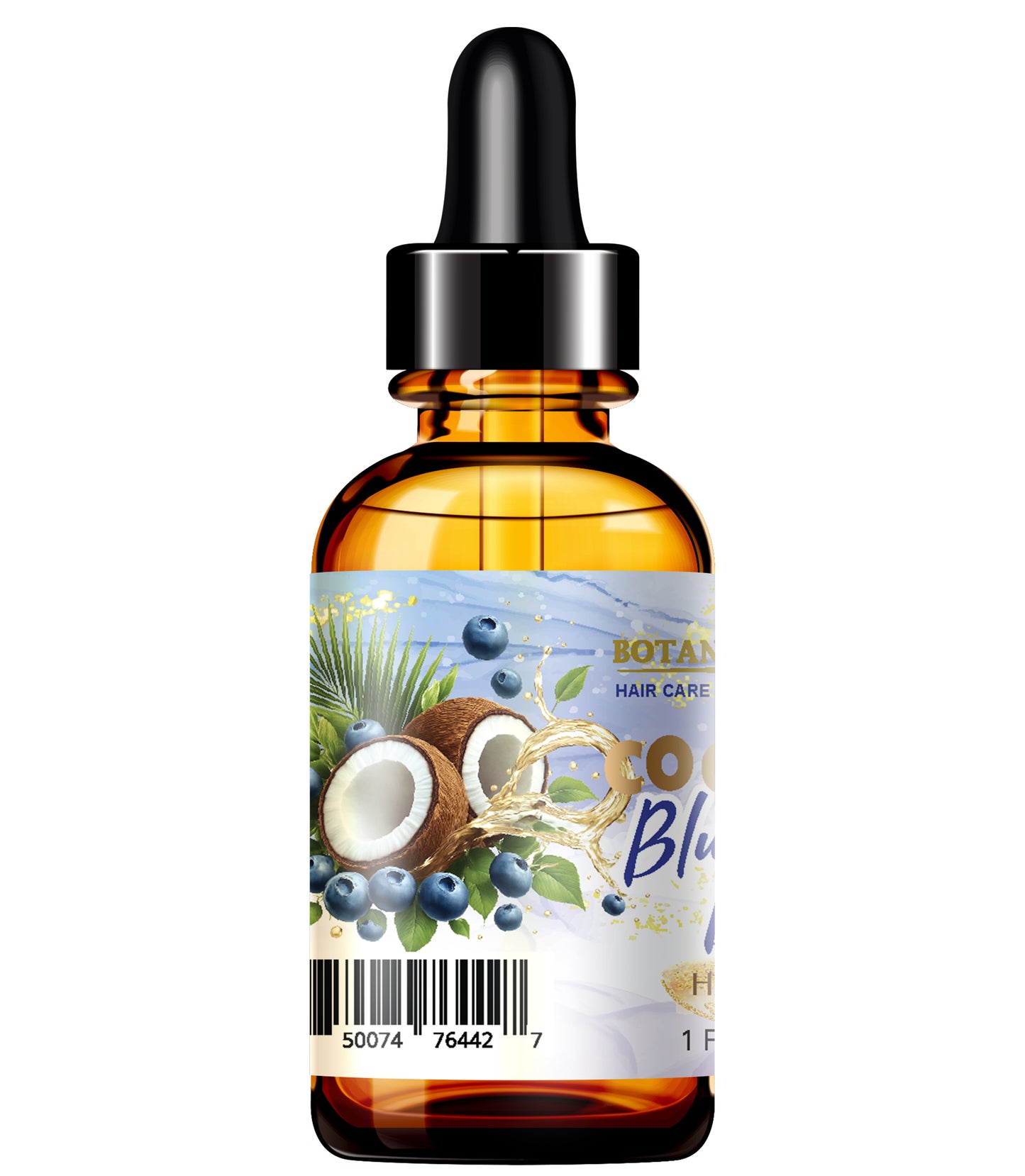 Coconut Blueberry Blast Hair Oils 1 Fl Oz - 30 ml.