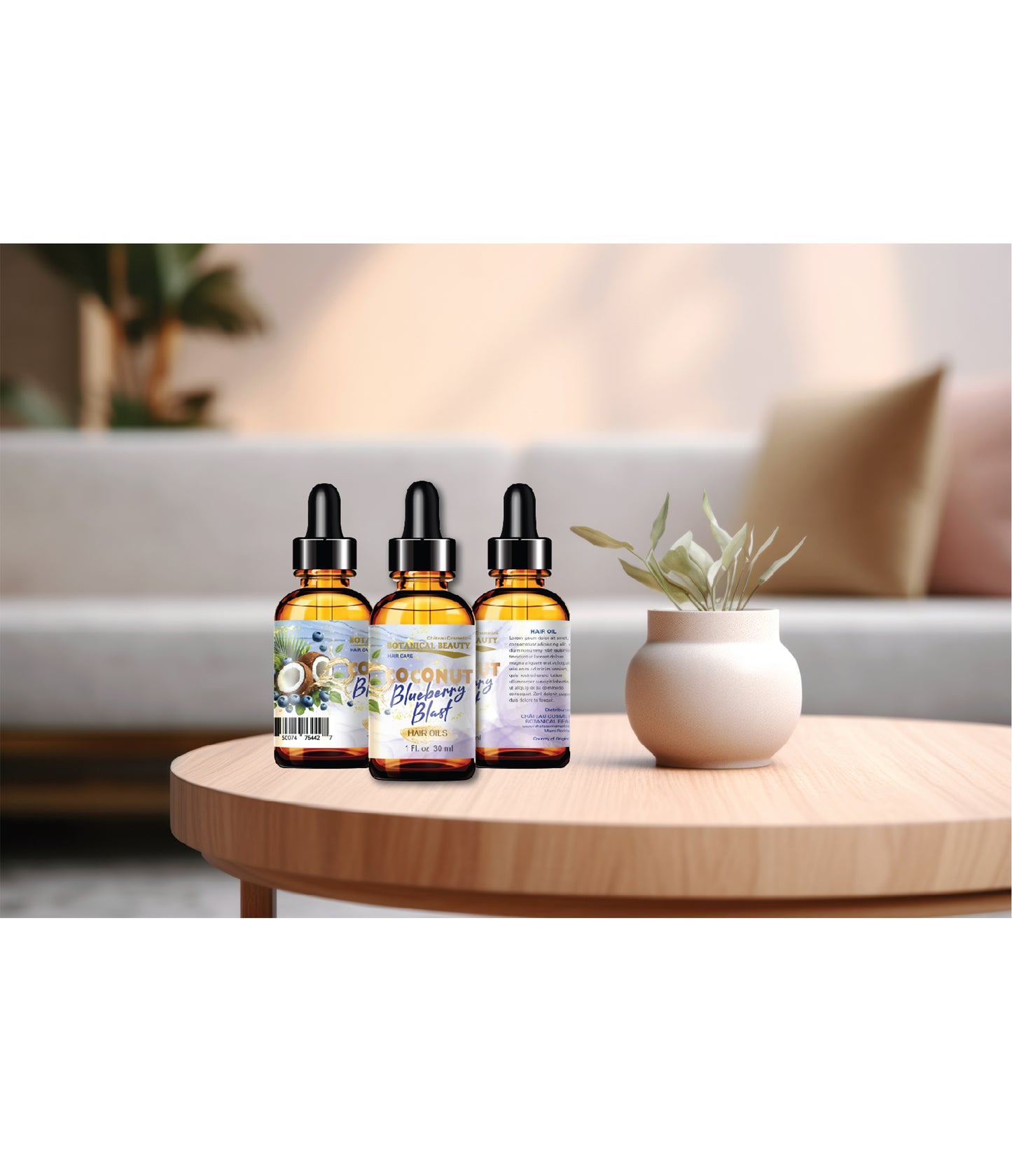 Coconut Blueberry Blast Hair Oils 1 Fl Oz - 30 ml.