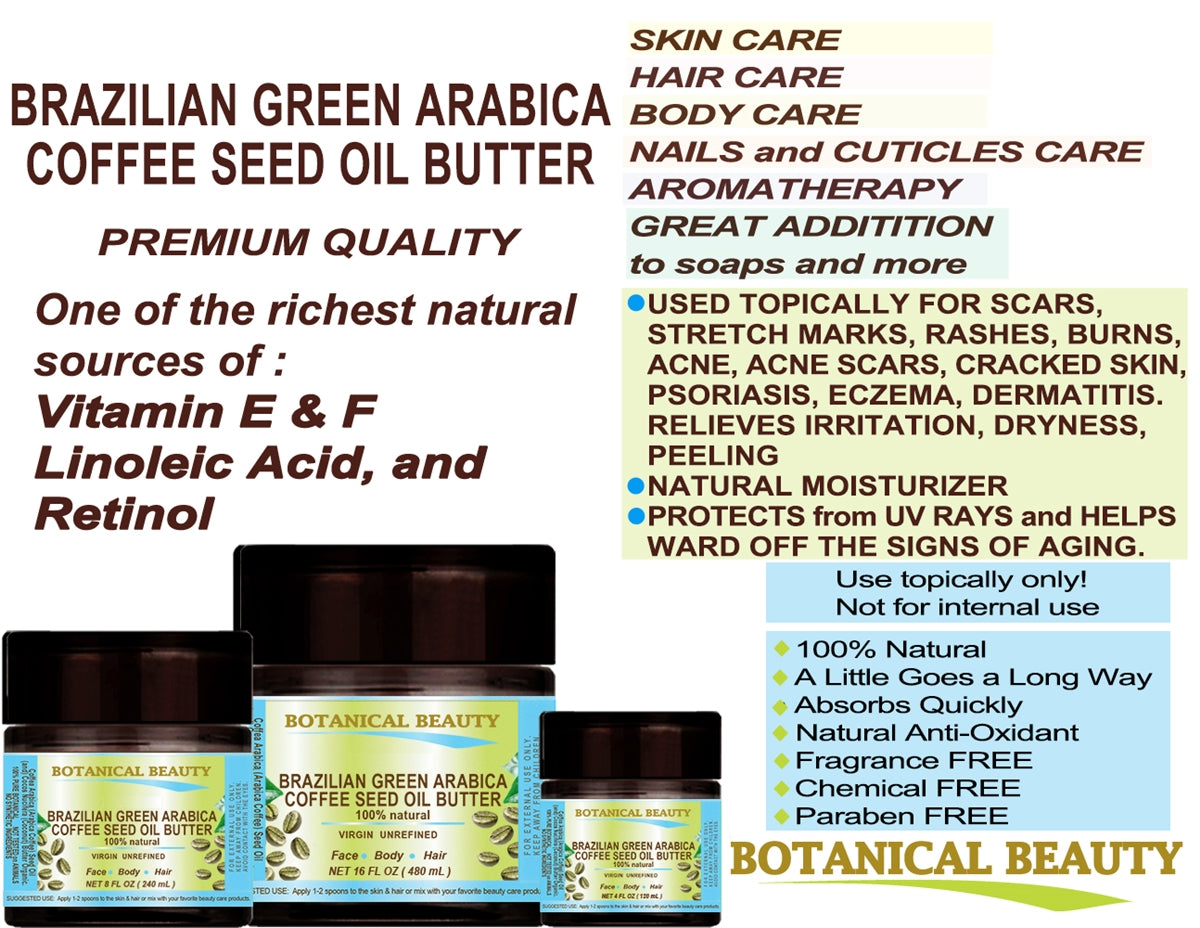 Mantequilla de aceite de semilla de café arábico verde brasileño