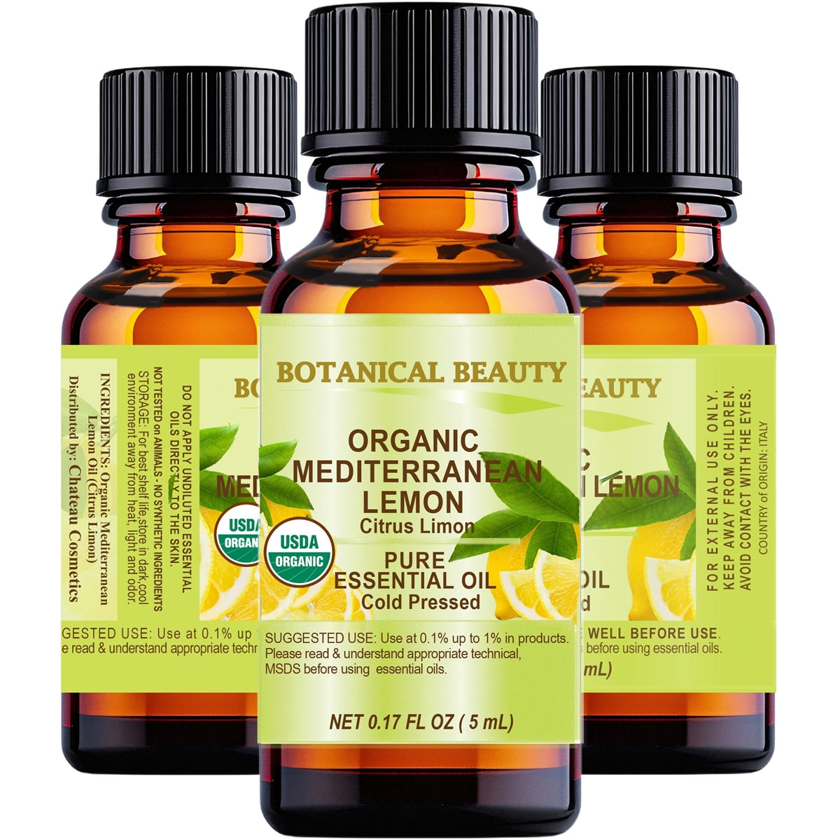 Organic Mediterranean Lemon Essential Oil