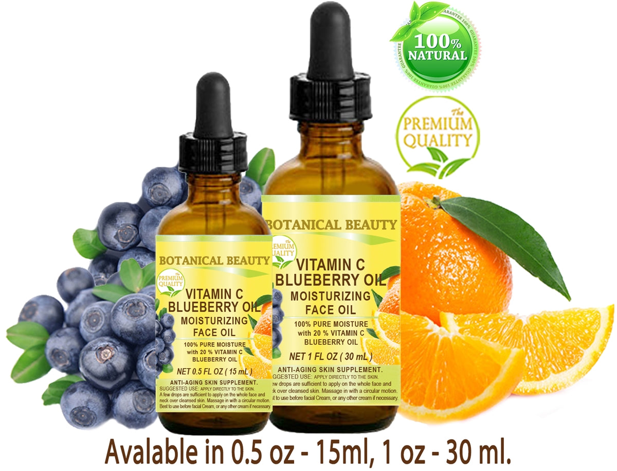 Aceite facial de arándanos y vitamina C