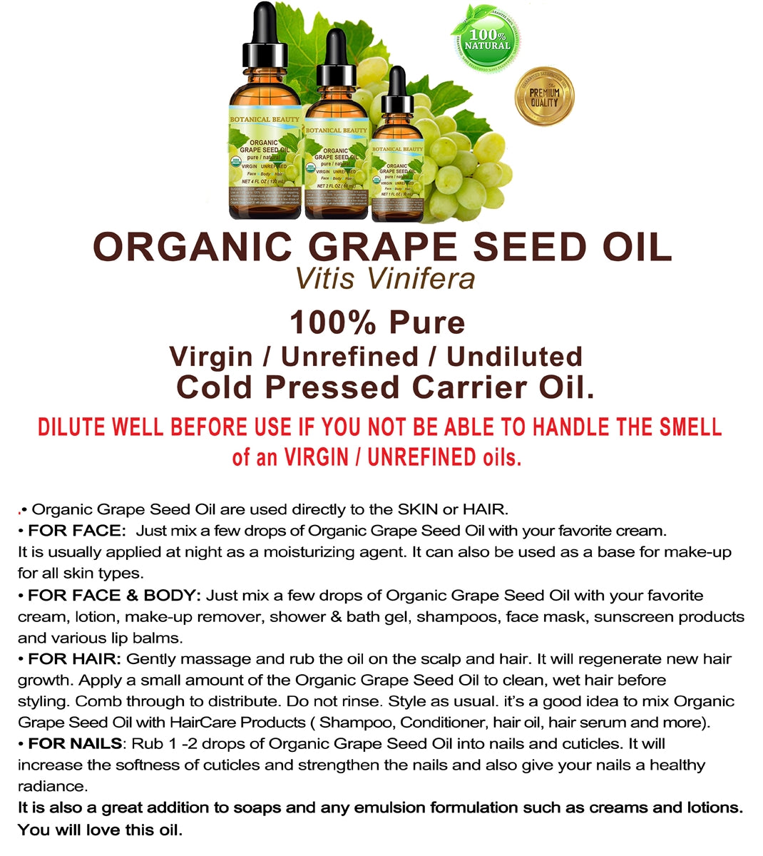 Organic Grape Seed Oil