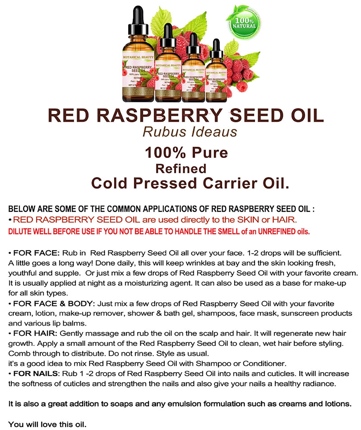 Red Raspberry Seed Oil Refined