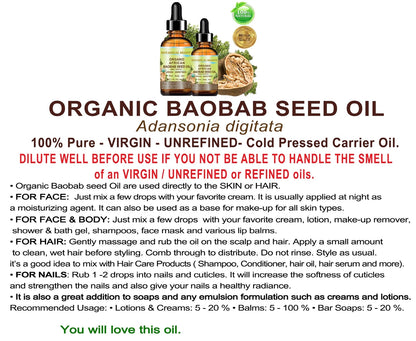 Organic African Baobab Seed Oil