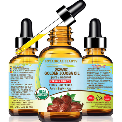 Aceite de jojoba dorado orgánico