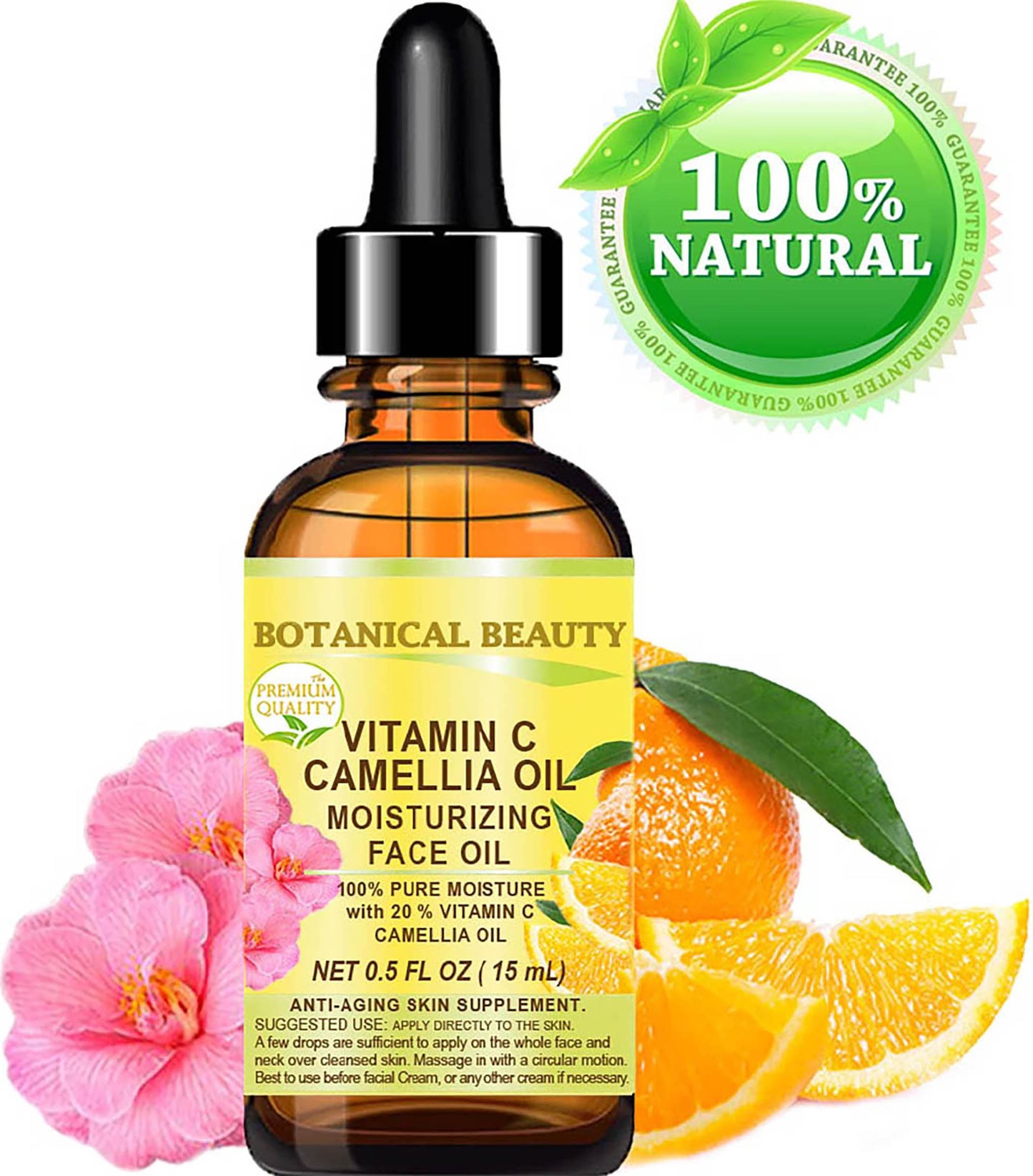 Aceite facial de camelia con vitamina C