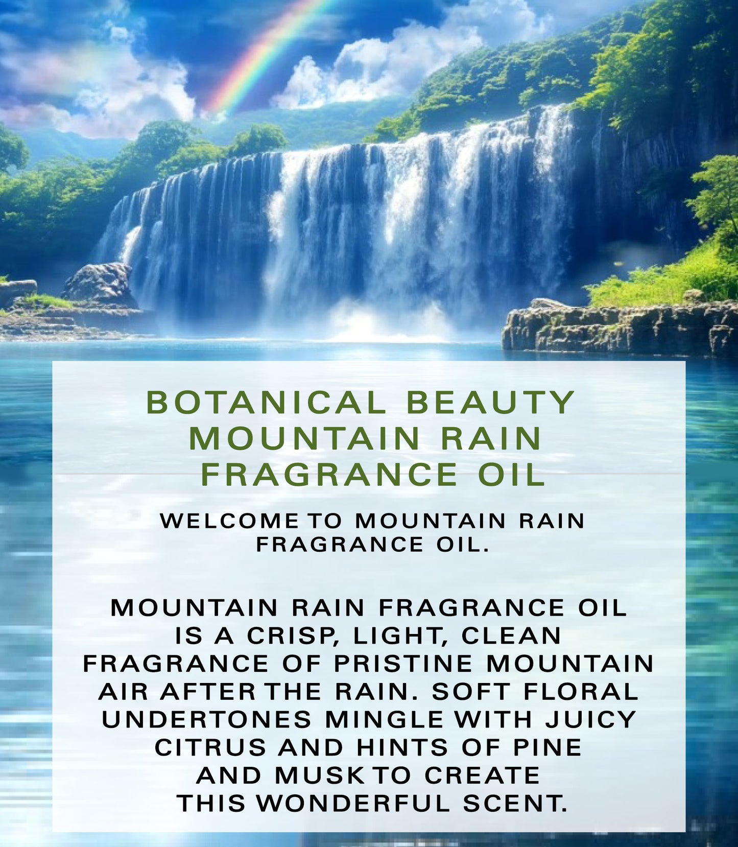 Aceite aromático de lluvia de montaña