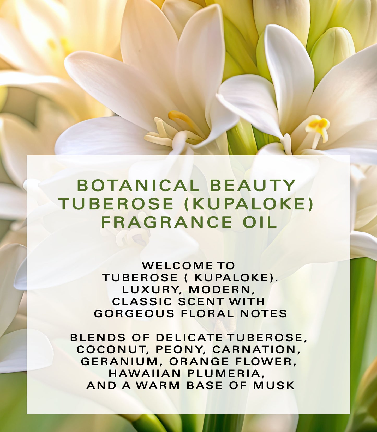 Tuberose (Kupaloke) Fragrance Oil