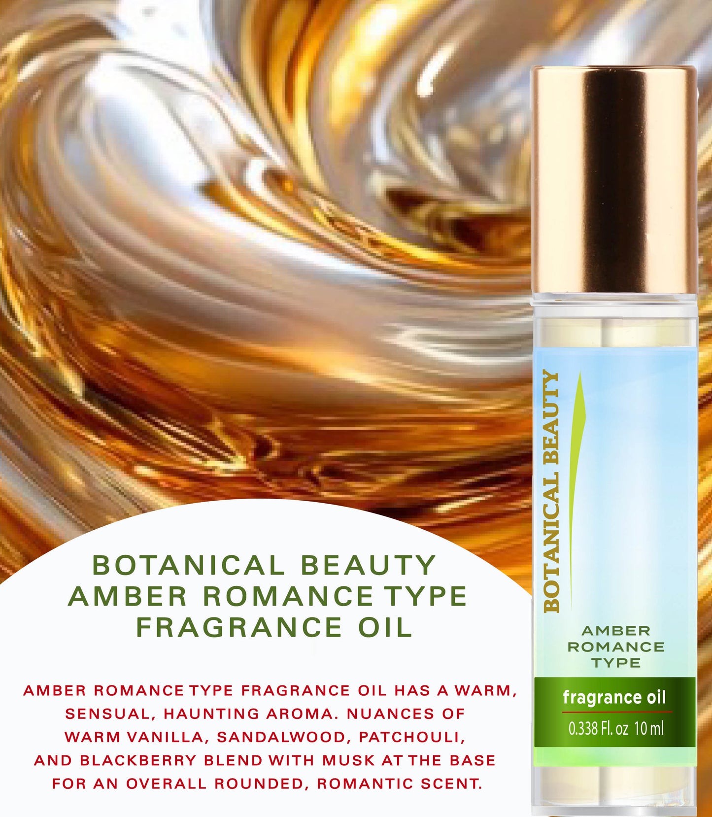 Aceite aromático tipo romance de ámbar