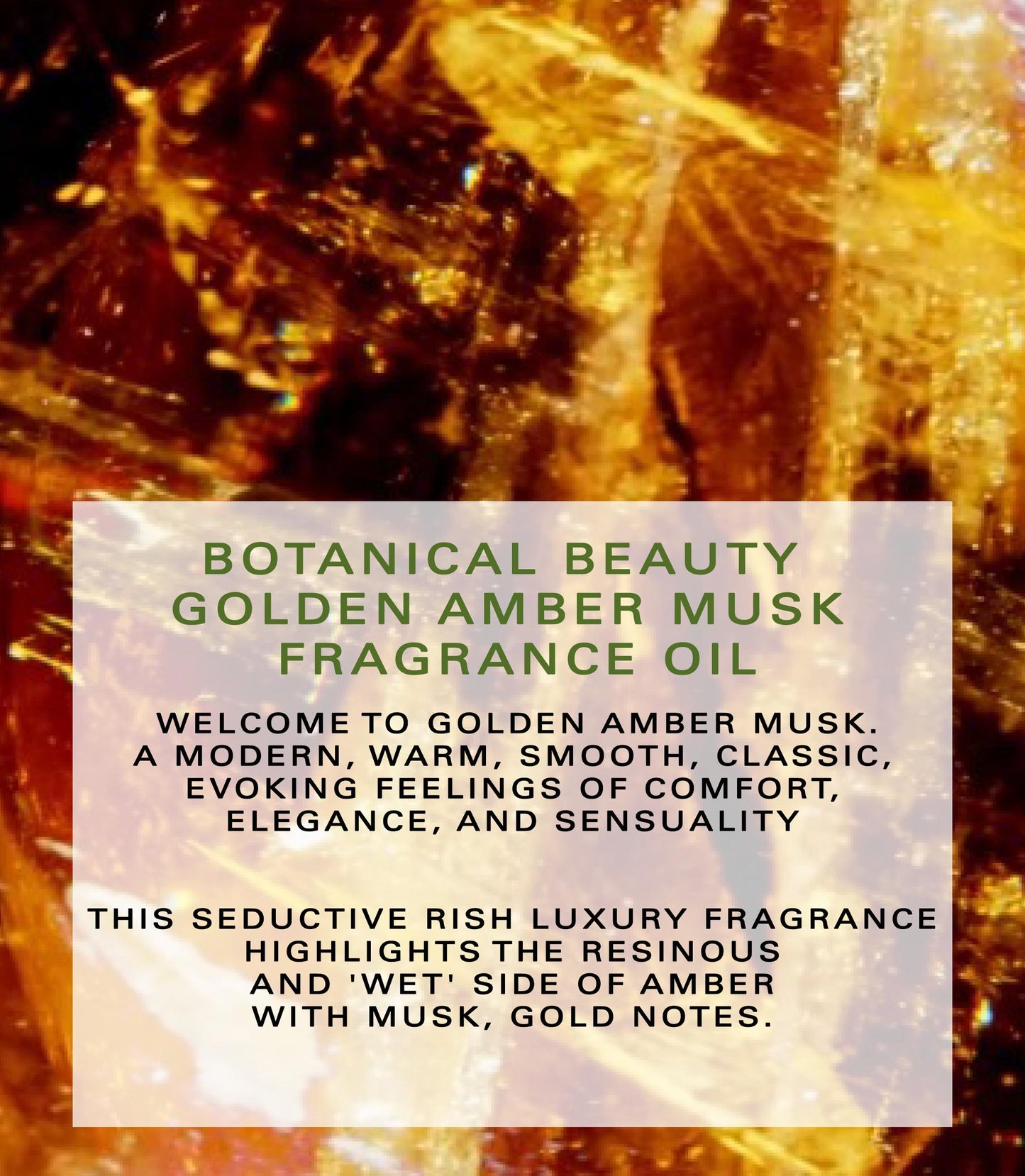 Golden Amber Musk Fragrance Oil