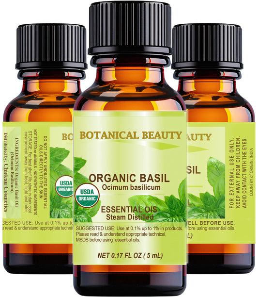 Aceite esencial de albahaca orgánica