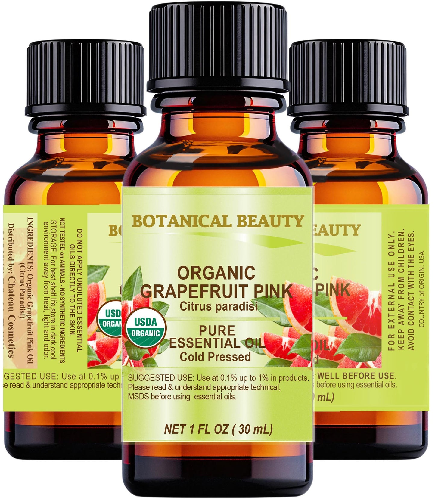 Aceite esencial de pomelo rosado orgánico