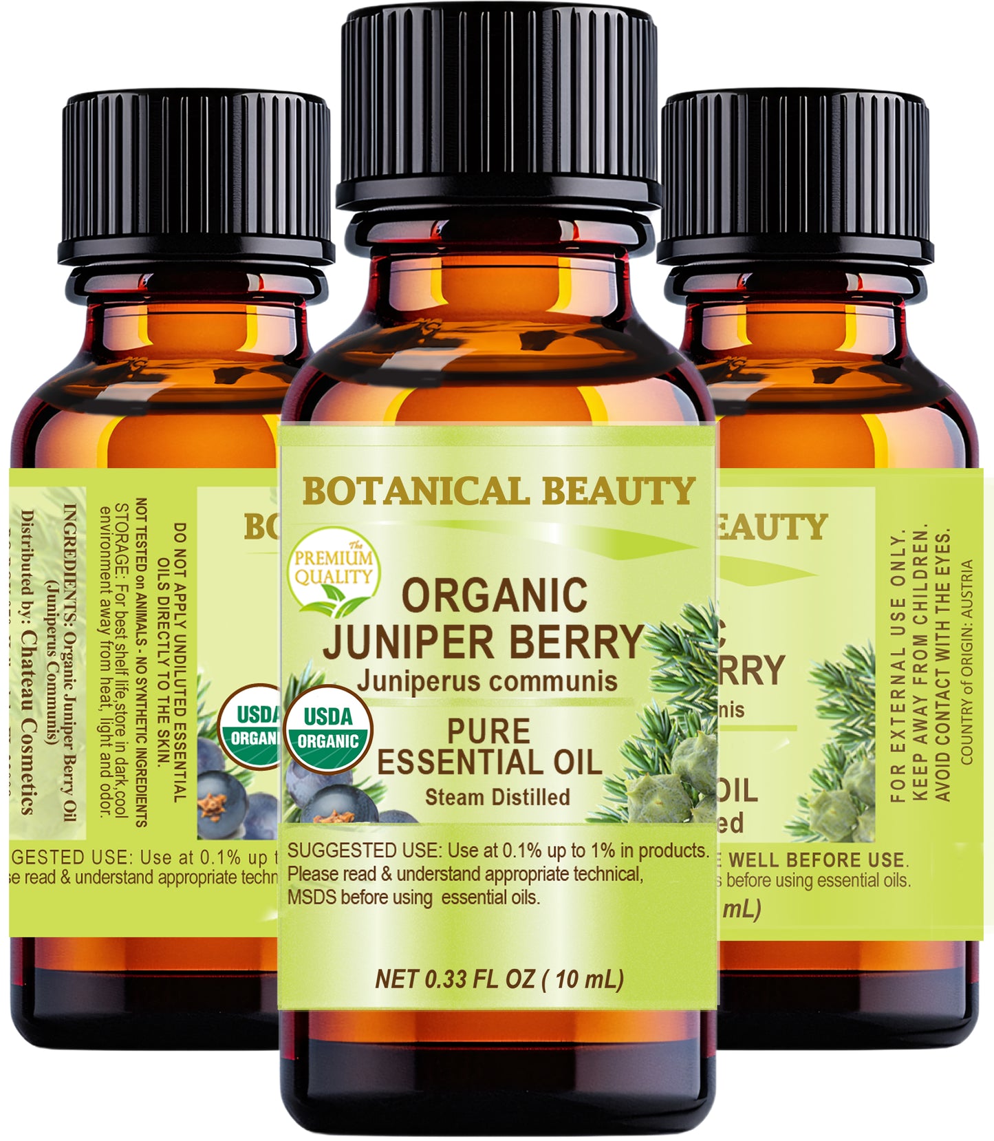 Aceite esencial de bayas de enebro orgánico