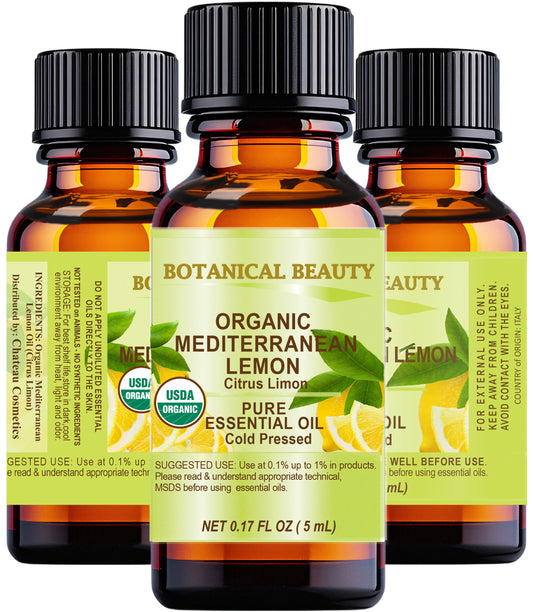 Aceite esencial de limón mediterráneo orgánico