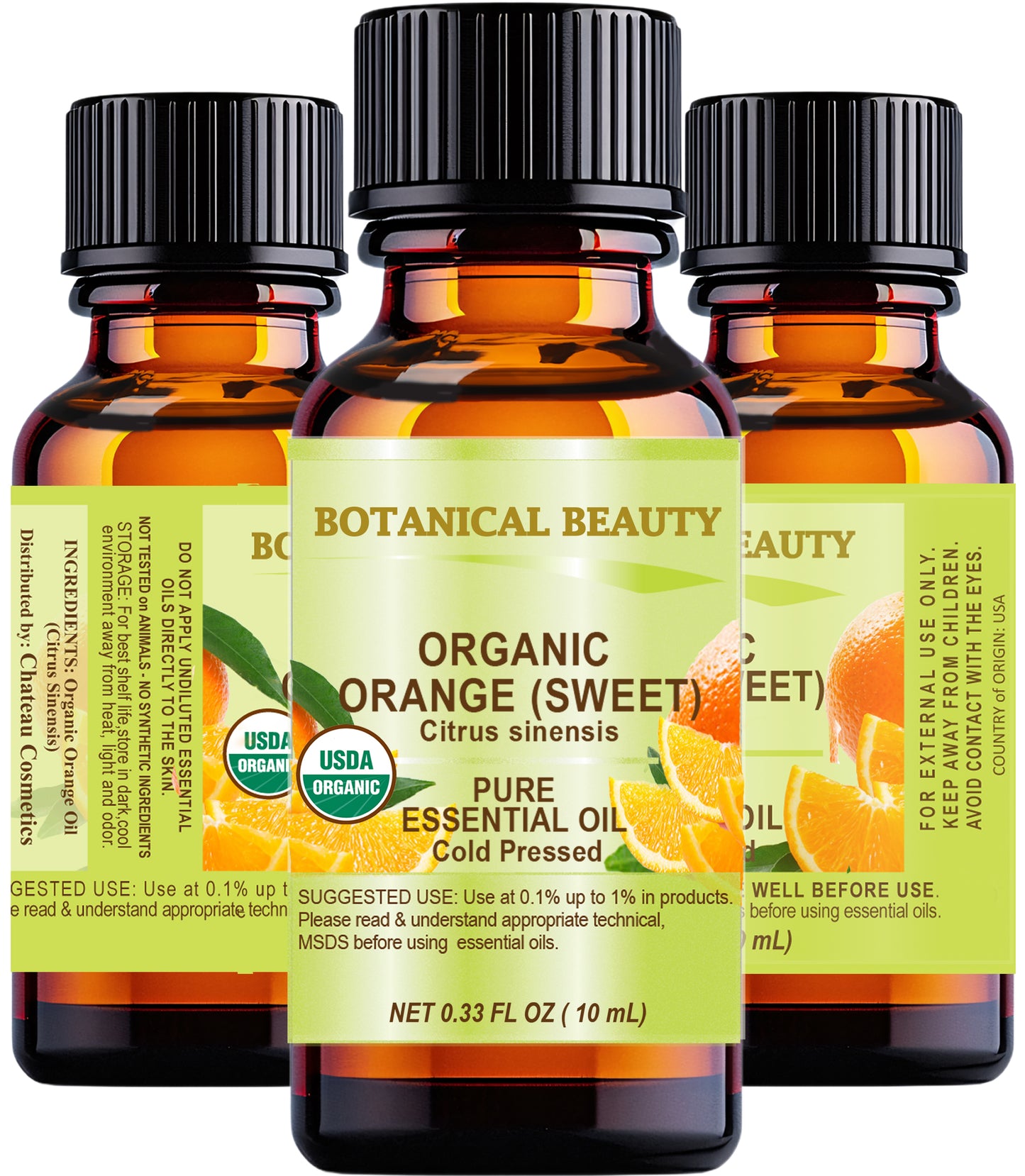 Aceite esencial de naranja (dulce) orgánico