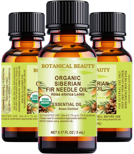 Aceite esencial de agujas de abeto siberiano orgánico