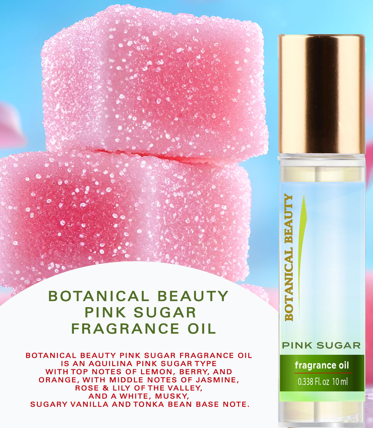 Aceite aromático de azúcar rosa