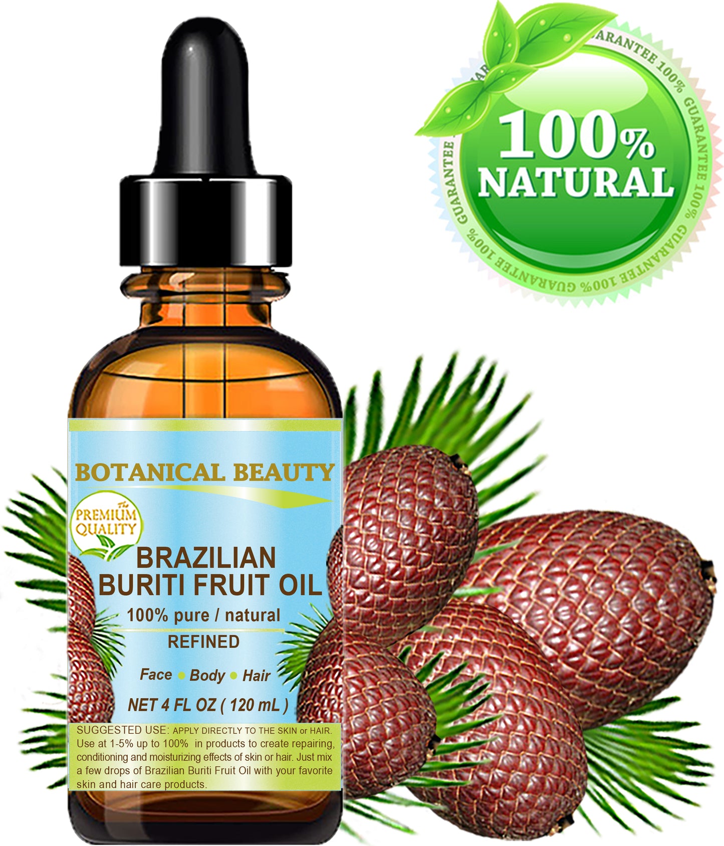 Aceite de fruta de buriti brasileño